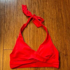 Boden NWT Vibrant Red Bikini Top - size 8 - halter